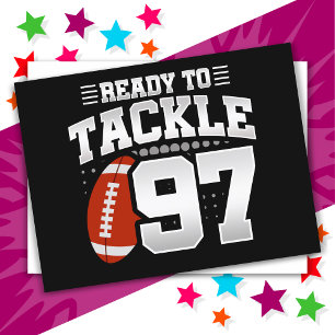 Cartão Postal Festa de Futebol Americano de 97 Anos de Idade Ani