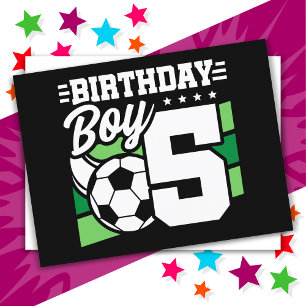 Cartão Postal Festa de Futebol de 5 Anos de Idade, 5º Aniversári
