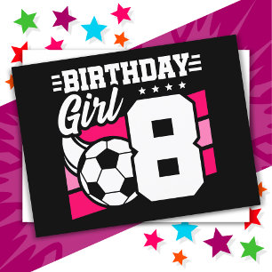 Cartão Postal Festa de Futebol de 8 Anos de Idade 8º Aniversário