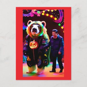 Cartão Postal Festa de Halloween Comunista - Arte de Ken Gage