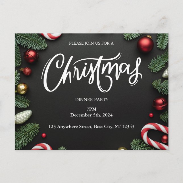 Cartão Postal Festa de Janto de Natal (Frente)