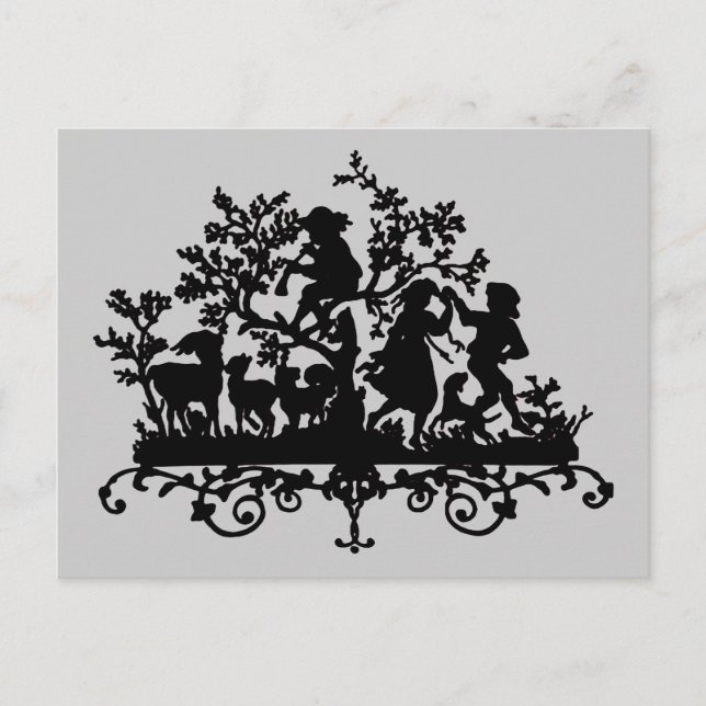 Cartão Postal Festa De Jardim Com Crianças Dançando (Frente)
