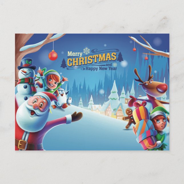 Cartão Postal Festa de Natal (Frente)