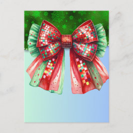 Cartão Postal Festa de Natal Bling Festivo Feliz Xmas Ligh