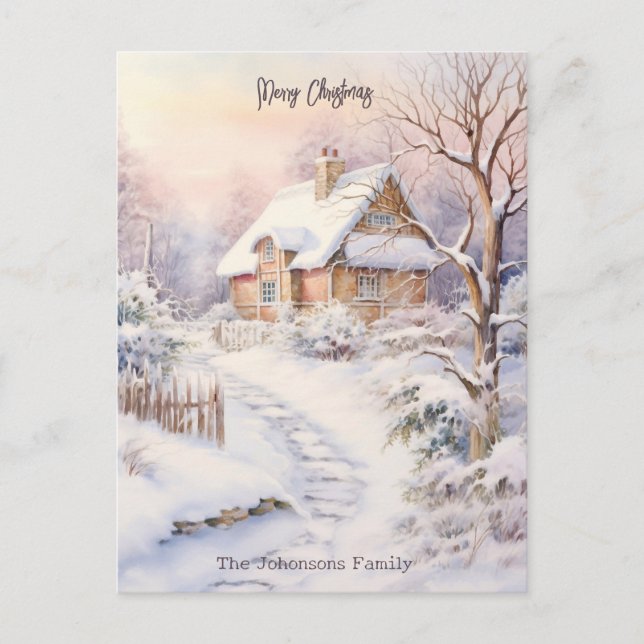 Cartão Postal Festa de Natal da Aldeia Nevada (Frente)