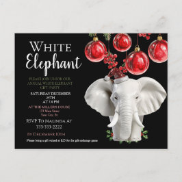 Cartão Postal Festa de Natal das Crianças Elefante Branco