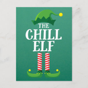 Cartão Postal Festa de Natal do Grupo Familiar Chill Elf Matchin