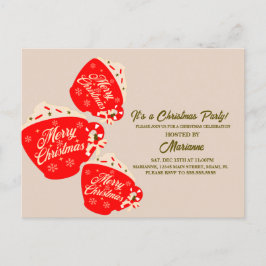 Cartão Postal Festa de Natal - Feliz de chocolate quente