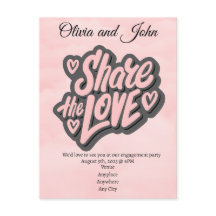 Festa de Noivado - Compartilhe o Amor. Editável 