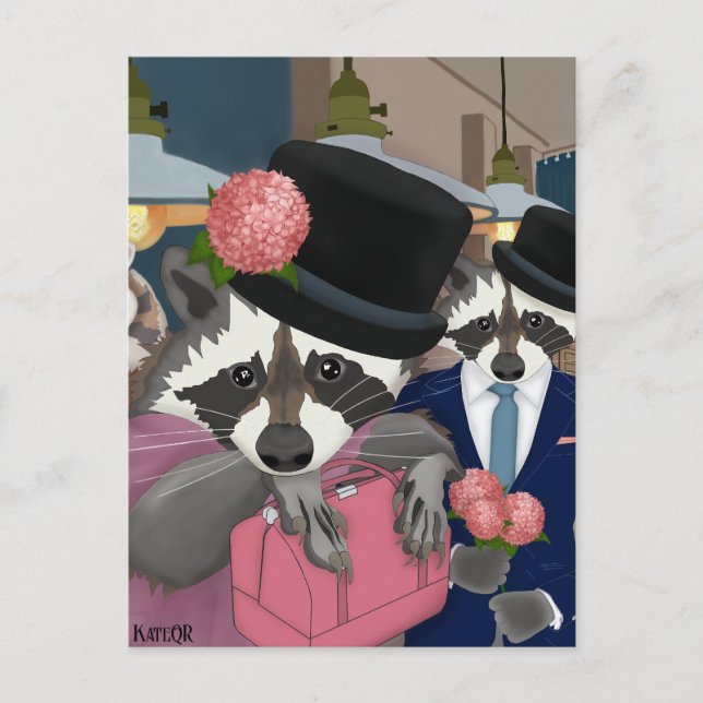Cartão Postal Festa de Raccoon. (Frente)