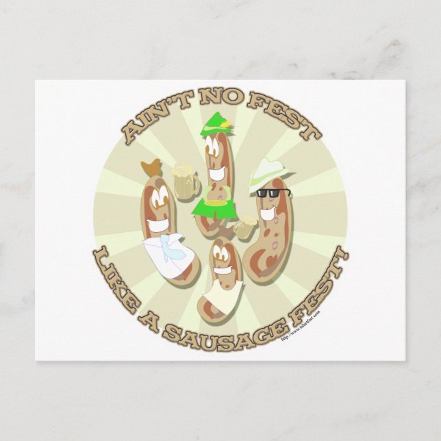 Cartão Postal Festa de salsicha! (Frente)