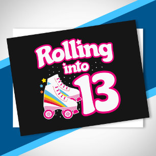 Cartão Postal Festa de Skate para Crianças - 13 Aniversário - 