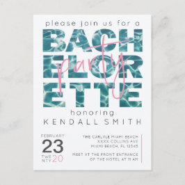 Cartão Postal Festa de Solteira com Piscina Divertida e Tema Tro