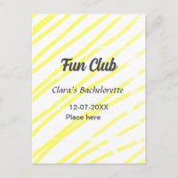 festa de solteira do Fun Club linhas amarelas fund