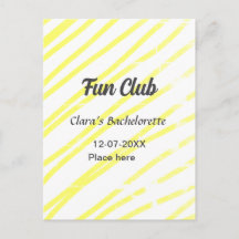 festa de solteira do Fun Club linhas amarelas fund