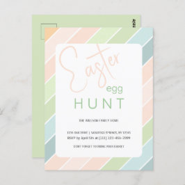 Cartão Postal Festa de Sorvete de Caça ao Ovo de Páscoa