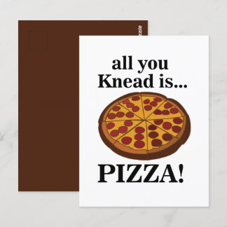 Cartão Postal Festa Divertida de Pizza de Pepperoni