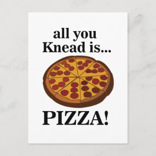Cartão Postal Festa Divertida de Pizza de Pepperoni