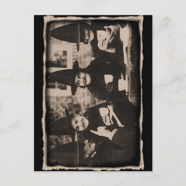 Cartão Postal Festa do Chá das Bruxas – preto e branco antigo (Frente)