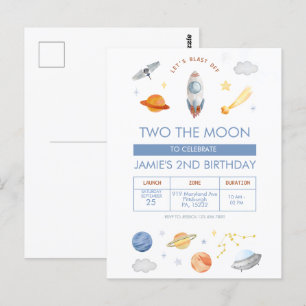 Cartão Postal Festa do Espaço Astronauta 2º Aniversário