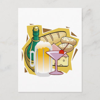 Cartão Postal festa do vinho pão