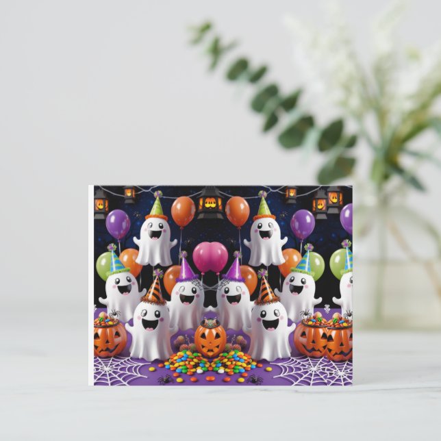 Cartão Postal festa fantasma (Em pé/Frente)