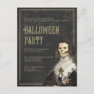 Cartão Postal Festa Gótica Vitoriana do Halloween Adulto