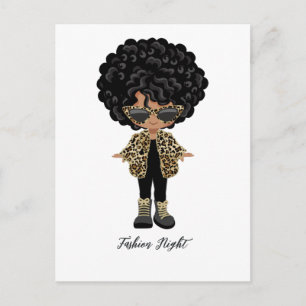 Cartão Postal Festa Noite de Moda das Meninas