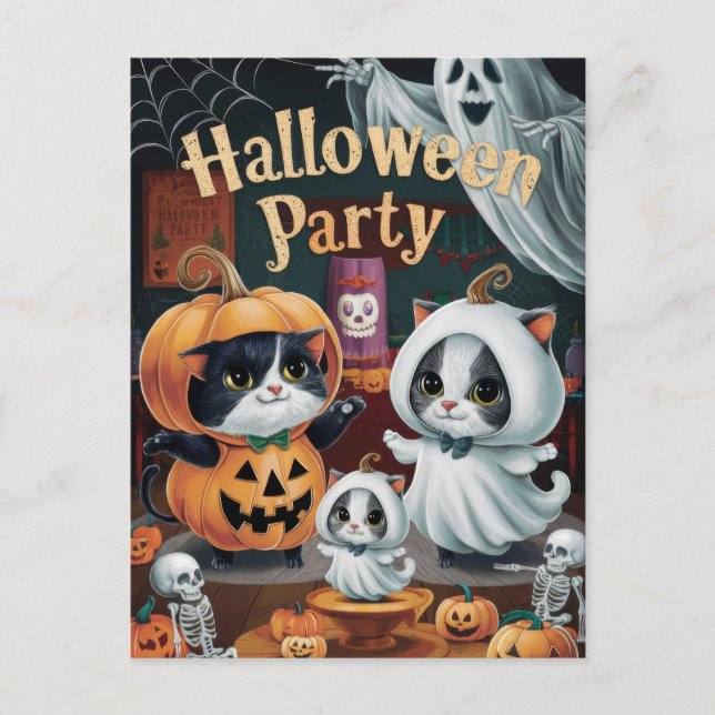 Cartão Postal Festa Spooktacular de Halloween (Frente)