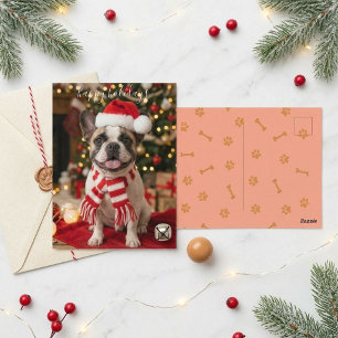 Cartão Postal Festas Felizes Francês Festivo Natal