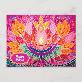 Cartão Postal Festas Reluzentes: Uma Celebração de Diwali