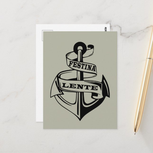 Cartão Postal Festina lente (Frente/Verso In Situ)