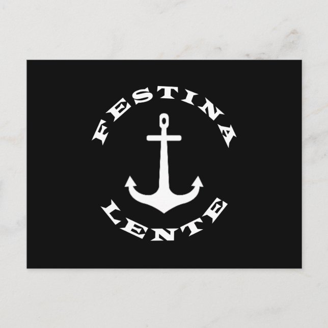 Cartão Postal Festina lente (Frente)