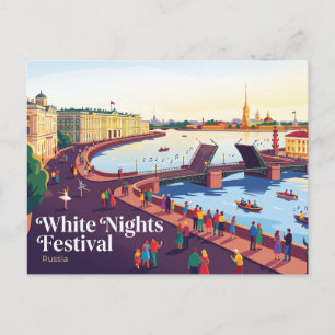 Cartão Postal Festival das Noites Brancas São Petersburgo Rússia