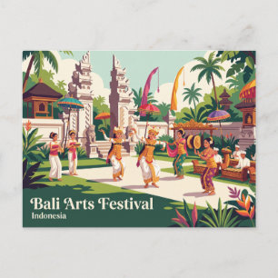 Cartão Postal Festival de Artes de Bali Indonésia