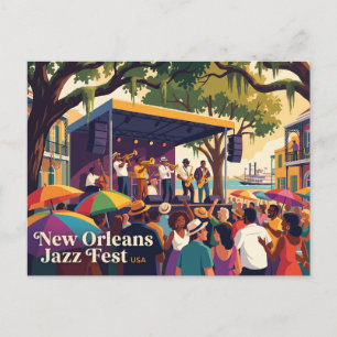 Cartão Postal Festival de Jazz de Nova Orleans, EUA
