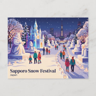 Cartão Postal Festival de Neve de Sapporo Japão