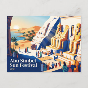 Cartão Postal Festival do Sol de Abu Simbel Egito