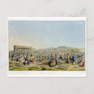 Cartão Postal Festival em Atenas, pub. por J. Rodwell, 1830 (aqu