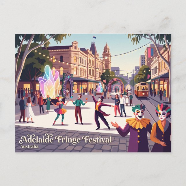 Cartão Postal Festival Fringe de Adelaide Austrália (Frente)
