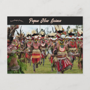 Cartão Postal Festival Mt Hagen em Papua Nova Guiné