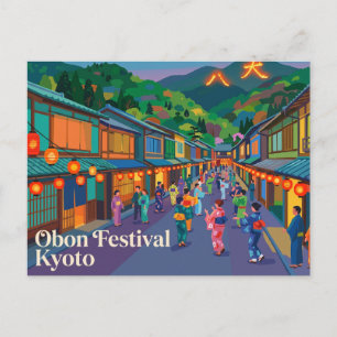 Cartão Postal Festival Obon Kyoto Japão