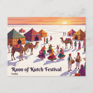 Cartão Postal Festival Rann de Kutch Índia