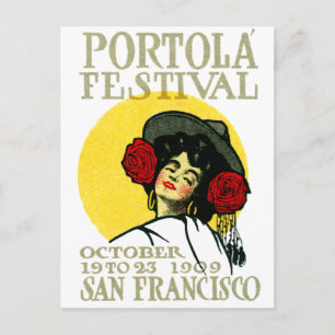 Cartão Postal Festival São Francisco Portola de 1909