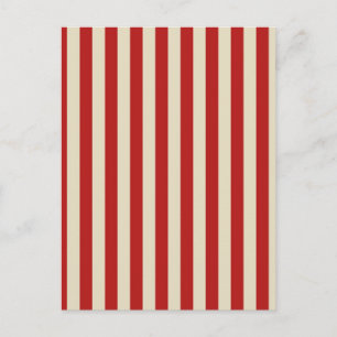 Cartão Postal Festive Retro Vintage Vertical PopCorn Stripes