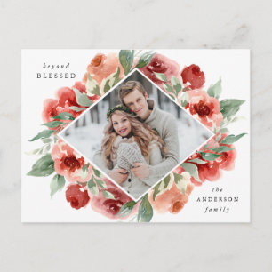 Cartão Postal Festivo Floral   Foto de Férias
