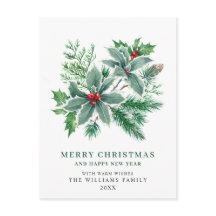 Festivo Holly Berry Natal Saudação Feriado