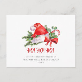 Cartão Postal Festivo Papai Noel Natal Saudação Feriado