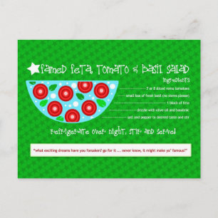 CARTÃO POSTAL FETA TOMATO BASIL SALAD