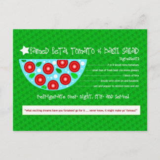 CARTÃO POSTAL FETA TOMATO BASIL SALAD